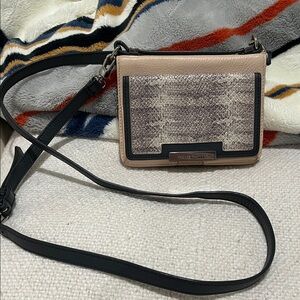 Vince Camuto Beige and Black Crossbody Bag